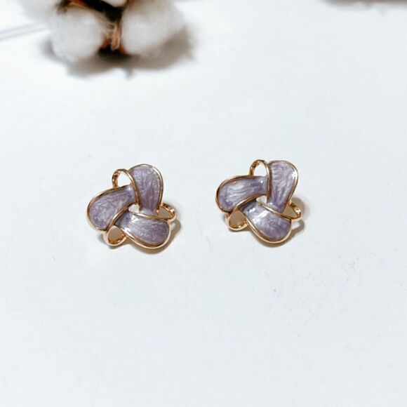 Geo twist stud earrings N306 - Picture 5 of 5